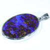 Large Boulder Opal Silver Pendant with Silver Chain (30mm x 21mm) Code - Y50