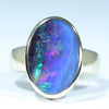 Queensland Soild Boulder Opal Gold Ring - Size 7.5  US Code - V004