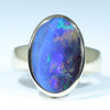 Queensland Soild Boulder Opal Gold Ring - Size 7.5  US Code - V004