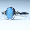 Sterling Silver - Solid Queensland Boulder Opal - Natural Diamond