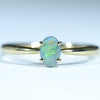 Natural Australian Solid Dark Opal  Gold Ring - Size 7 US Code  EMJ203