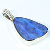 Natural Australian Boulder Opal and Diamond Gold Pendant (20mm x 14mm) Code - Z25