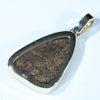 Natural Australian Boulder Opal and Diamond Gold Pendant (20mm x 14mm) Code - Z25