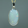 Natural Australian Solid Coober Pedy Dark Opal Gold Pendant