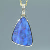 Natural Australian Boulder Opal Gold and Diamond Pendant