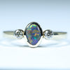 Black Opal Gold and Diamond Ring - Australian Opal Shop - Gold Coast