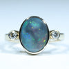 Solid Lighting Ridge Black Opal Gold Ring - Australian Opal Shop