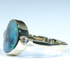 Natural Solid Australian Black Opal and Diamond Gold Ring - Size 8.25 US Code - V27