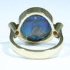 Lightning Ridge Black Opal and Diamond 18K Gold Ring Size 7.75 Code - V26