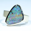 Stunning Solid Queensland Boulder Opal Gold Ring - Australian Opal Shop