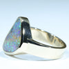 Natural Solid Australian Boulder Opal Gold Ring - Size 7.5 Code - V29