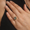 Natural Solid Australian Boulder Opal and Diamond 18k Gold Ring - Size 7.5  US Code - V25