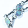 Australian Boulder Opal Silver Bracelet 16cm - 18cm Code  CC37