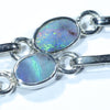 Australian Boulder Opal Silver Bracelet 16cm - 18cm Code  CC37