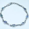 Australian Boulder Opal Silver Bracelet 16.5cm - 18cm Code  CC40