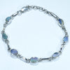 Australian Boulder Opal Silver Bracelet 16.5cm - 18cm Code  CC40