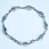 Australian Boulder Opal Silver Bracelet 16.5cm - 18cm Code  CC40