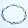 Australian Solid Opal Silver Bracelet 16.5cm - 18.5cm Code  CC34