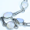 Australian Solid Opal Silver Bracelet 16.5cm - 18.5cm Code  CC34