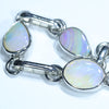 Sterling Silver - X3 Solid Queensland Boulder Opals - X4 Solid Lightning Ridge Opals