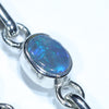 Australian Boulder Opal Silver Bracelet 16.5cm - 18cm Code  CC31