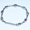 Australian Boulder Opal Silver Bracelet 16.5cm - 18cm Code  CC41