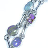 Australian Boulder Opal Silver Bracelet 16.5cm - 18cm Code  CC41