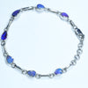 Australian Boulder Opal Silver Bracelet 16cm - 18cm Code  CC32