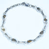 Australian Boulder Opal Silver Bracelet 16cm - 18cm Code  CC32