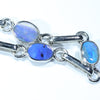 Australian Boulder Opal Silver Bracelet 16cm - 18cm Code  CC46