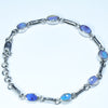 Australian Boulder Opal Silver Bracelet 16cm - 18cm Code  CC46