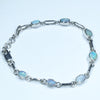 Australian Boulder Opal Silver Bracelet 16cm - 18cm Code  CC35