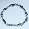 Australian Boulder Opal Silver Bracelet 16cm - 18cm Code  CC35