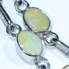 Australian Boulder Opal Silver Bracelet 16cm - 18cm Code  CC36