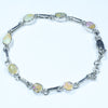 Australian Boulder Opal Silver Bracelet 16cm - 18cm Code  CC36