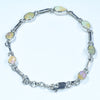 Australian Boulder Opal Silver Bracelet 16cm - 18cm Code  CC36