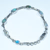 Australian Boulder Opal Silver Bracelet 16cm - 18cm Code  CC38