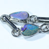 Australian Boulder Opal Silver Bracelet 16.5cm - 18cm Code  CC39