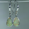 Natural Australian Boulder Opal Silver Drop Earrings