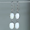 White Opal Silver Earrings - Australian Opal Shop - Gold Coast