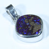 Queensland Boulder Opal Silver Pendant with Silver Chain (10mm x 9mm) Code - Y236