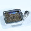 Queensland Boulder Opal Silver Pendant with Silver Chain (11mm x 10mm) Code - Y224