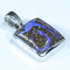 Queensland Boulder Opal Silver Pendant with Silver Chain (11mm x 10mm) Code - Y224