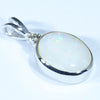 Coober Pedy Opal and Diamond Silver Pendant with Silver Chain (11mm x 9mm) Code - Y98