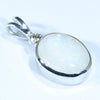 Coober Pedy Opal and Diamond Silver Pendant with Silver Chain (11mm x 9mm) Code - Y98