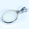 Coober Pedy Opal and Diamond Silver Pendant with Silver Chain (11mm x 9mm) Code - Y98