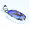 Queensland Boulder Opal Silver Pendant with Silver Chain (18.5mm x 10mm) Code - Y85