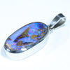 Queensland Boulder Opal Silver Pendant with Silver Chain (18.5mm x 10mm) Code - Y85