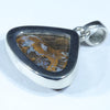 Australian Boulder Opal Matrix Silver Pendant with Silver Chain (13mm x 16mm)  Code - Y193