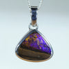 Natural Australian Boulder Opal Silver Pendant